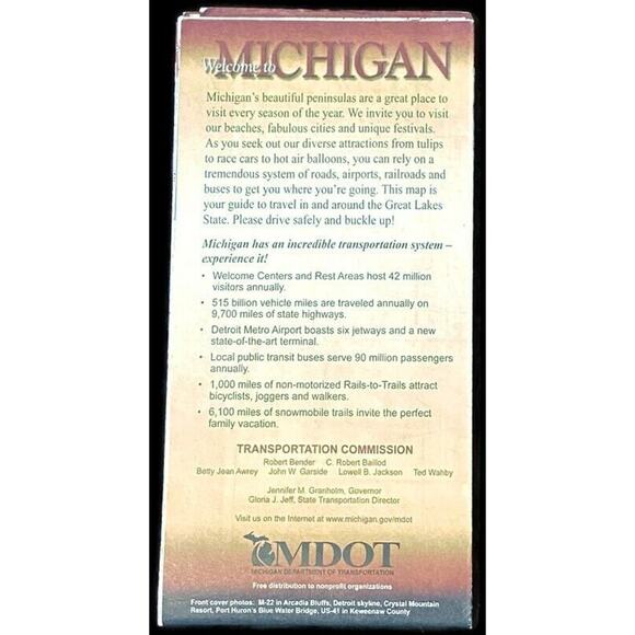 2003 Michigan State Map Official Vintage Travel Ephemera Trip Vacation Highway - Picture 3 of 4